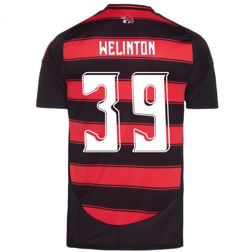 Danxen Criança Camisola Zé Welinton #39 Vermelho Preto Principal 2025/26 Camisa Brasil