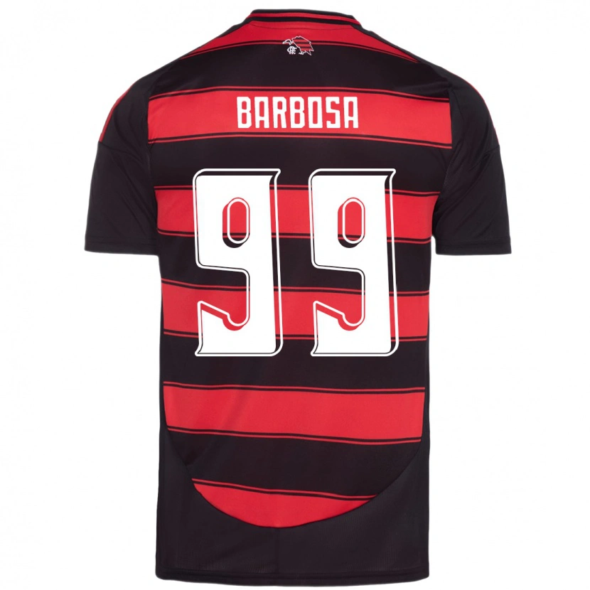 Danxen Criança Camisola Gabriel Barbosa #99 Vermelho Preto Principal 2025/26 Camisa Brasil