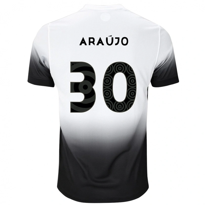 Danxen Criança Camisola Matheus Araujo #30 Branco Preto Principal 2025/26 Camisa Brasil