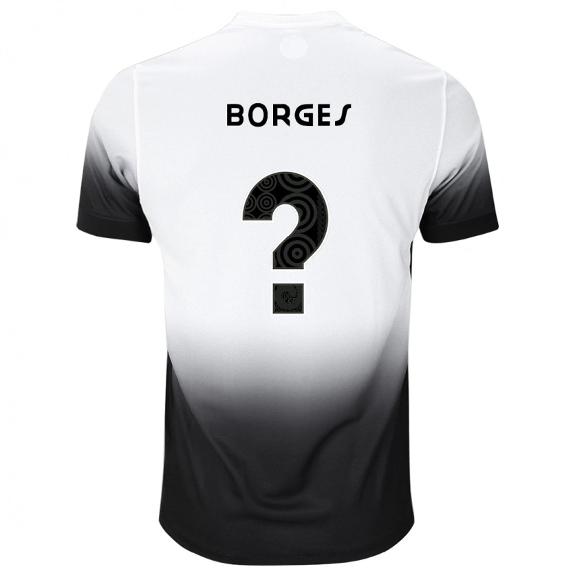 Danxen Criança Camisola Hugo Borges #0 Branco Preto Principal 2025/26 Camisa Brasil