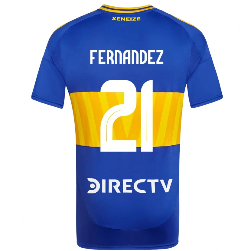 Danxen Criança Camisola Ezequiel Fernandez #21 Azul Royal Amarelo Principal 2025/26 Camisa Brasil
