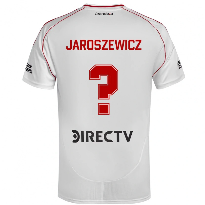 Danxen Criança Camisola Franco Jaroszewicz #0 Branco Vermelho Principal 2025/26 Camisa Brasil