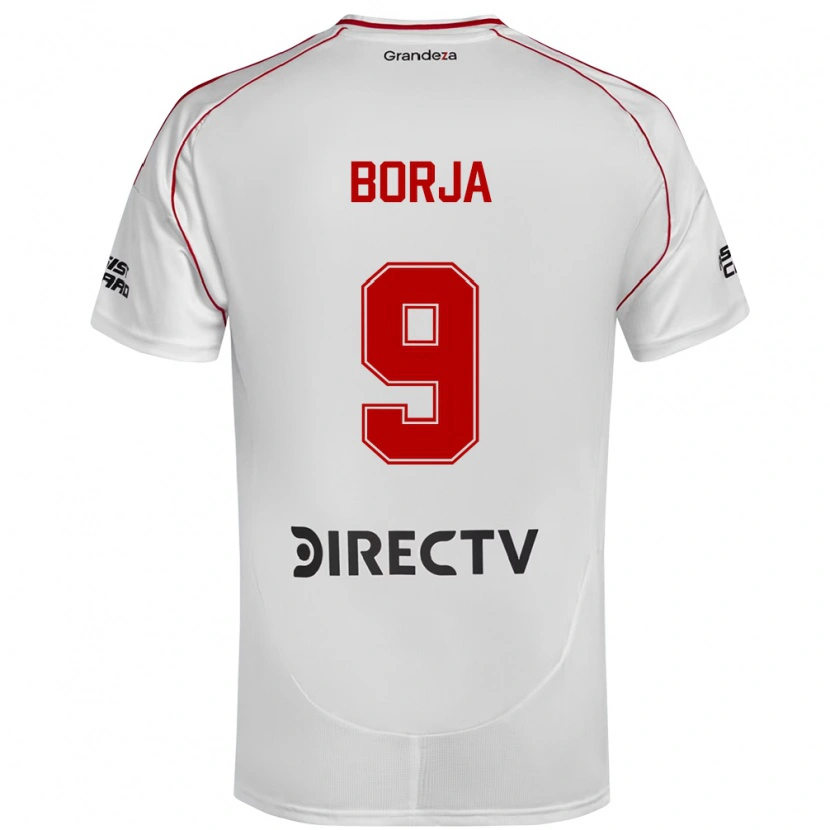 Danxen Criança Camisola Miguel Borja #9 Branco Vermelho Principal 2025/26 Camisa Brasil