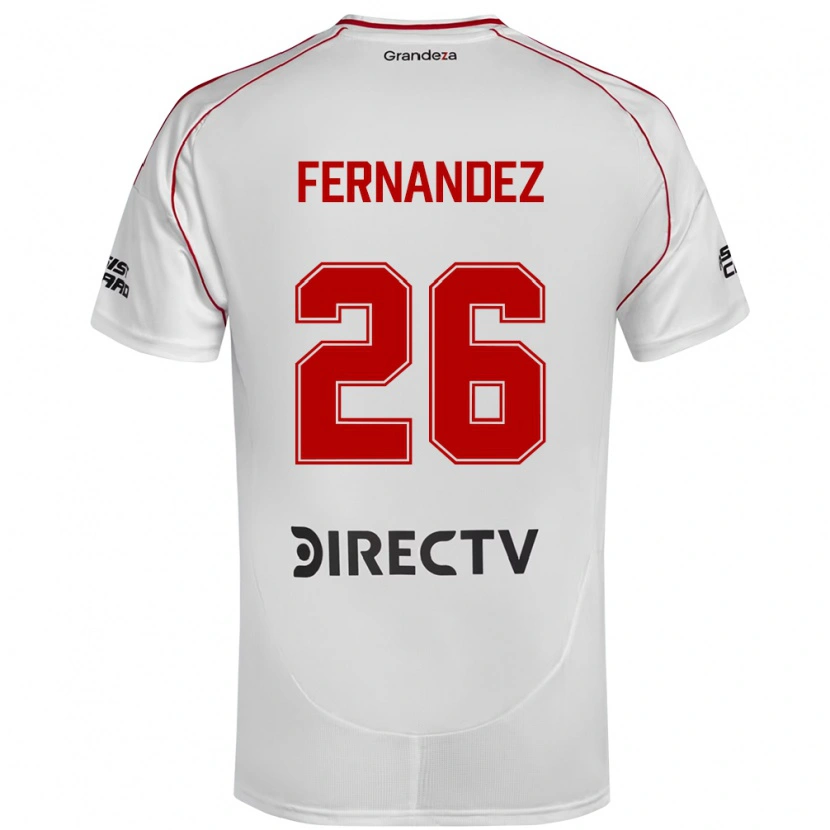 Danxen Criança Camisola Nacho Fernández #26 Branco Vermelho Principal 2025/26 Camisa Brasil