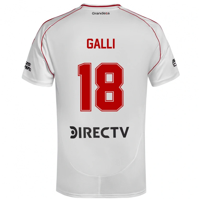 Danxen Criança Camisola Ludmila Galli #18 Branco Vermelho Principal 2025/26 Camisa Brasil