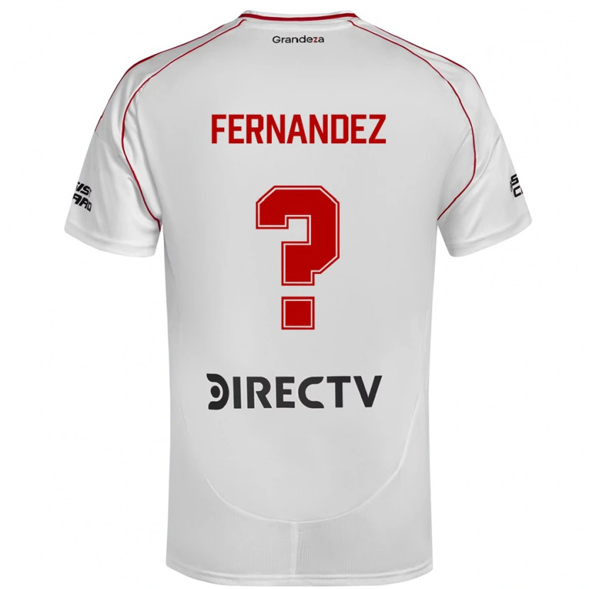 Danxen Criança Camisola Esteban Fernandez #0 Branco Vermelho Principal 2025/26 Camisa Brasil
