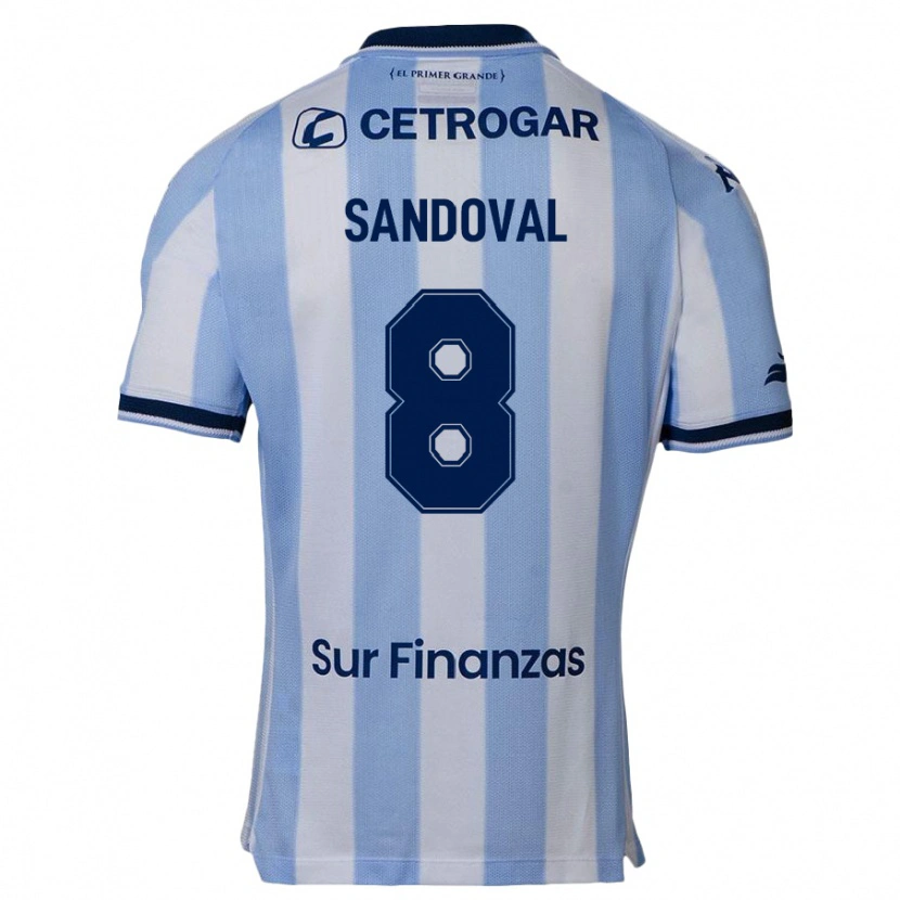 Danxen Criança Camisola Micaela Sandoval #8 Azul Celeste Principal 2025/26 Camisa Brasil