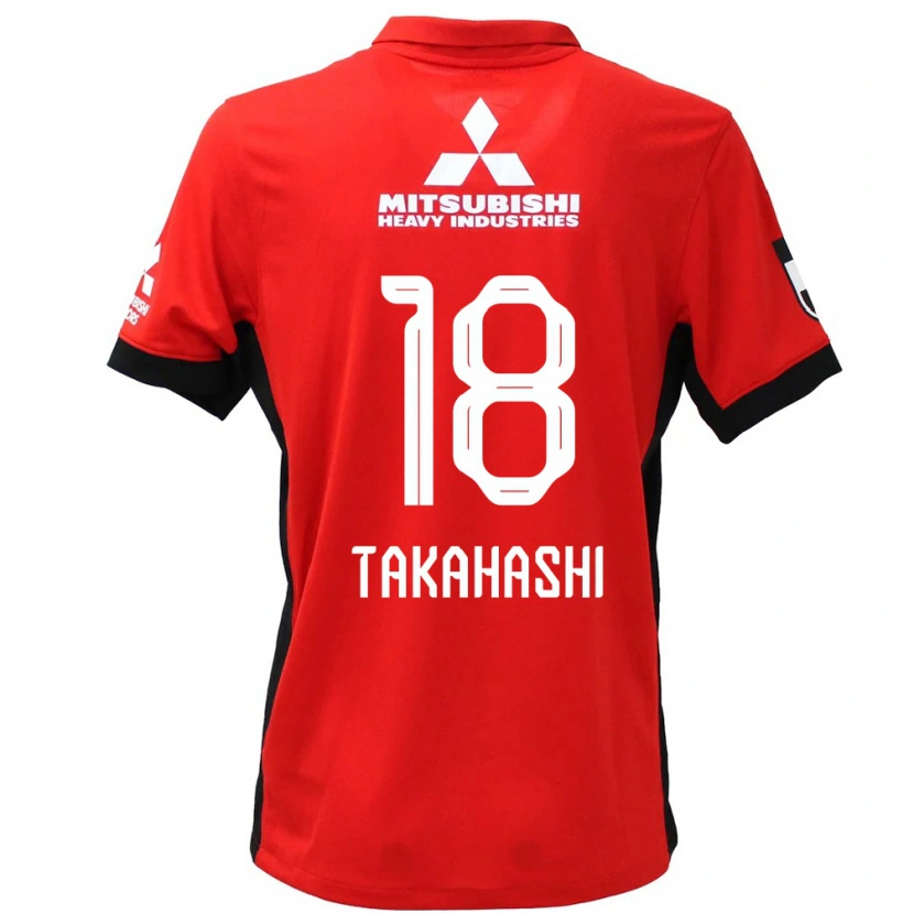 Danxen Criança Camisola Toshiki Takahashi #18 Vermelho Branco Principal 2025/26 Camisa Brasil