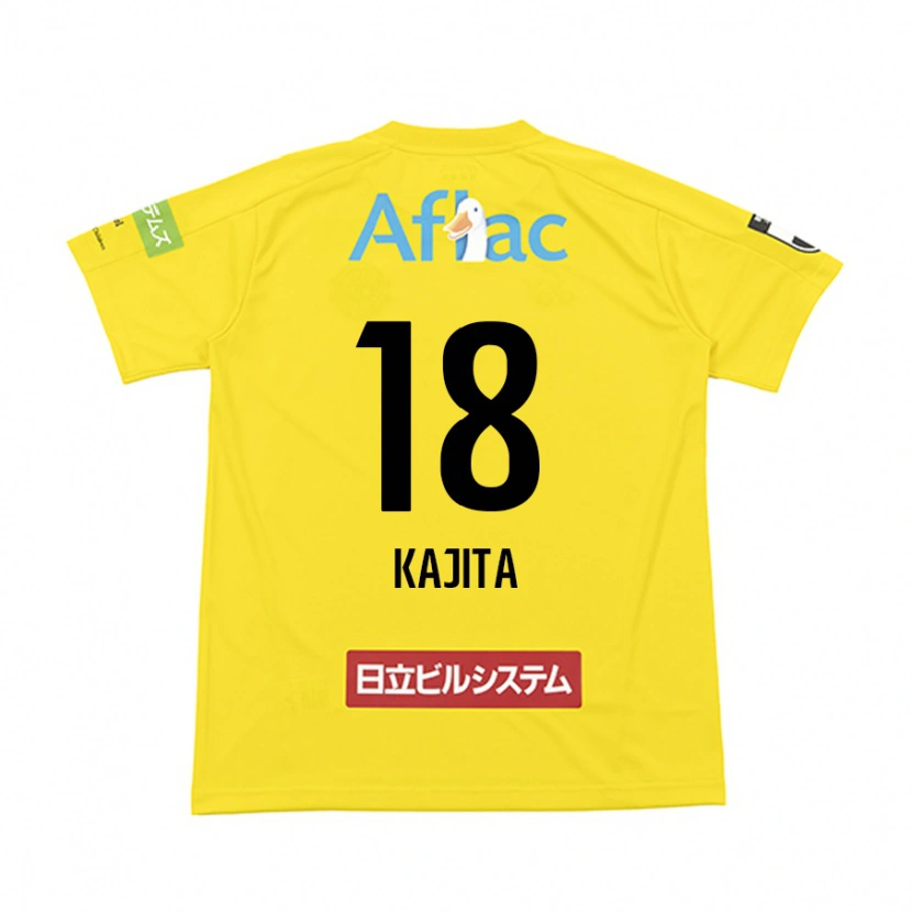 Danxen Criança Camisola Kento Kajita #18 Preto Amarelo Principal 2025/26 Camisa Brasil