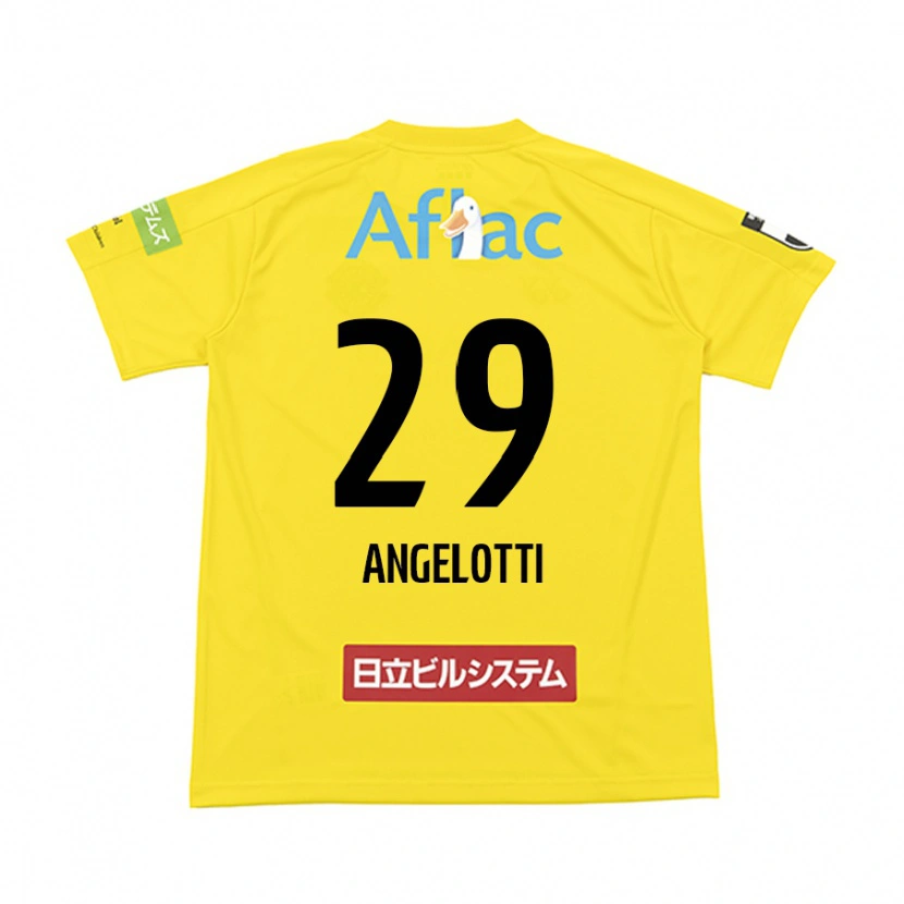 Danxen Criança Camisola Rodrigo Angelotti #29 Preto Amarelo Principal 2025/26 Camisa Brasil