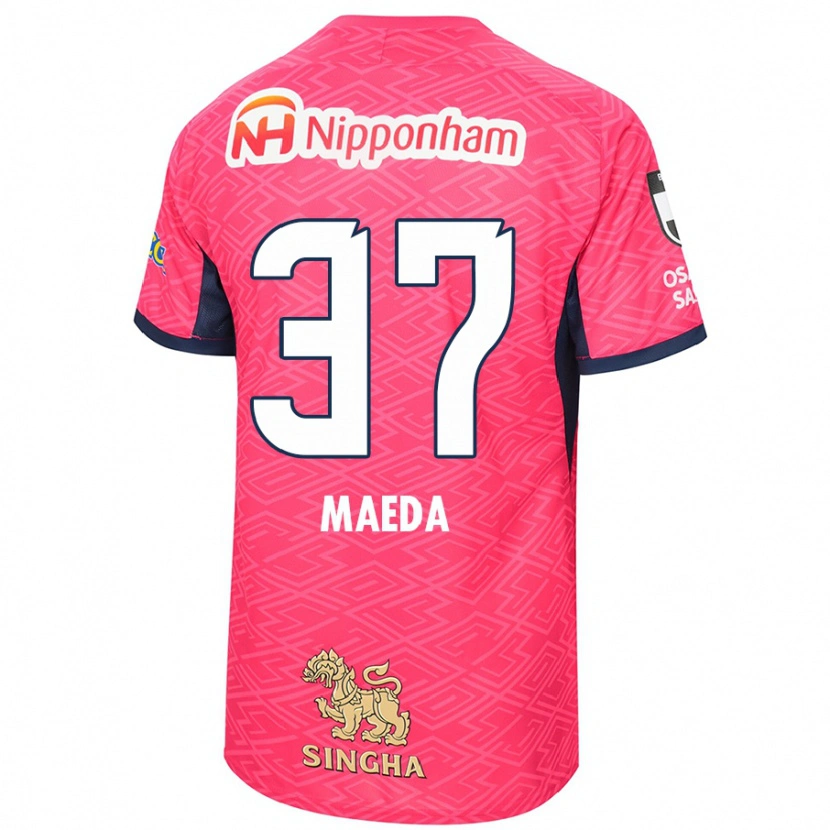 Danxen Criança Camisola Ryudai Maeda #37 Rosa Sakura Branco Principal 2025/26 Camisa Brasil