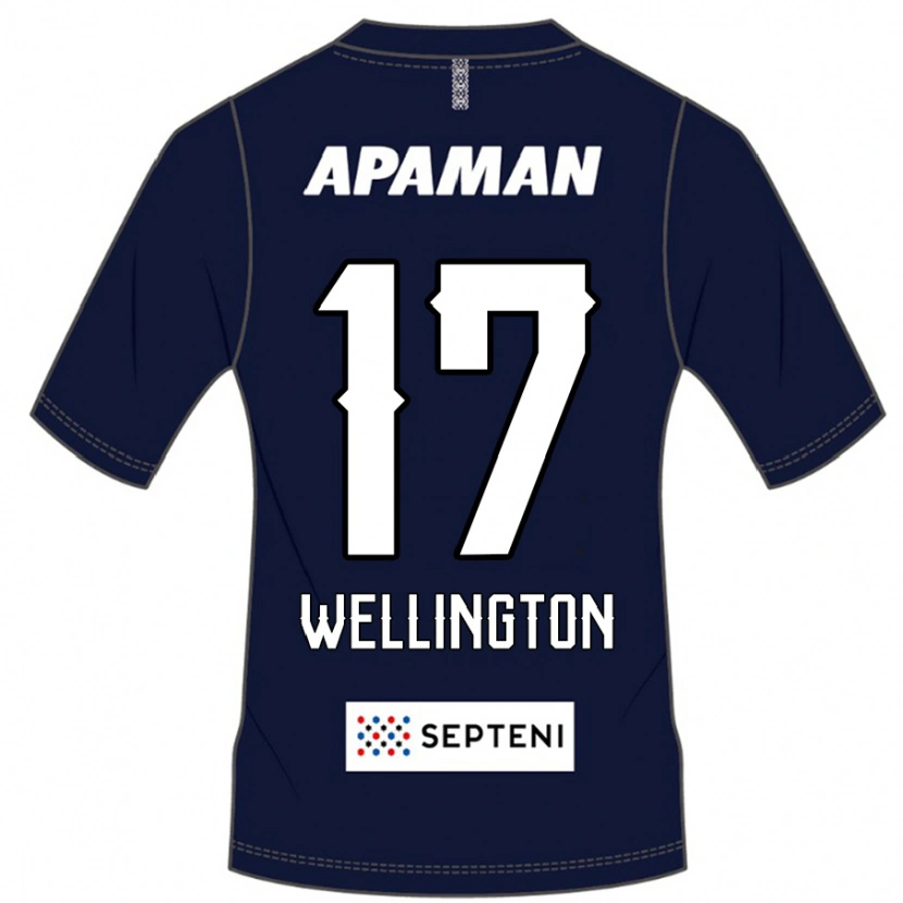 Danxen Criança Camisola Wellington #17 Azul Royal Branco Principal 2025/26 Camisa Brasil