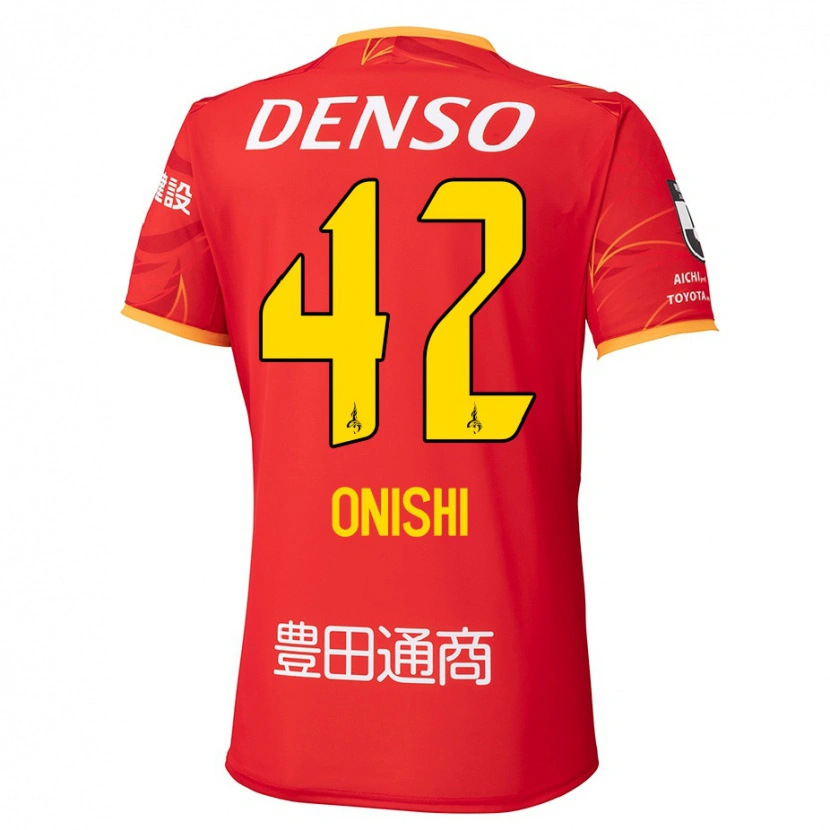 Danxen Criança Camisola Ritsu Onishi #42 Vermelho Amarelo Principal 2025/26 Camisa Brasil