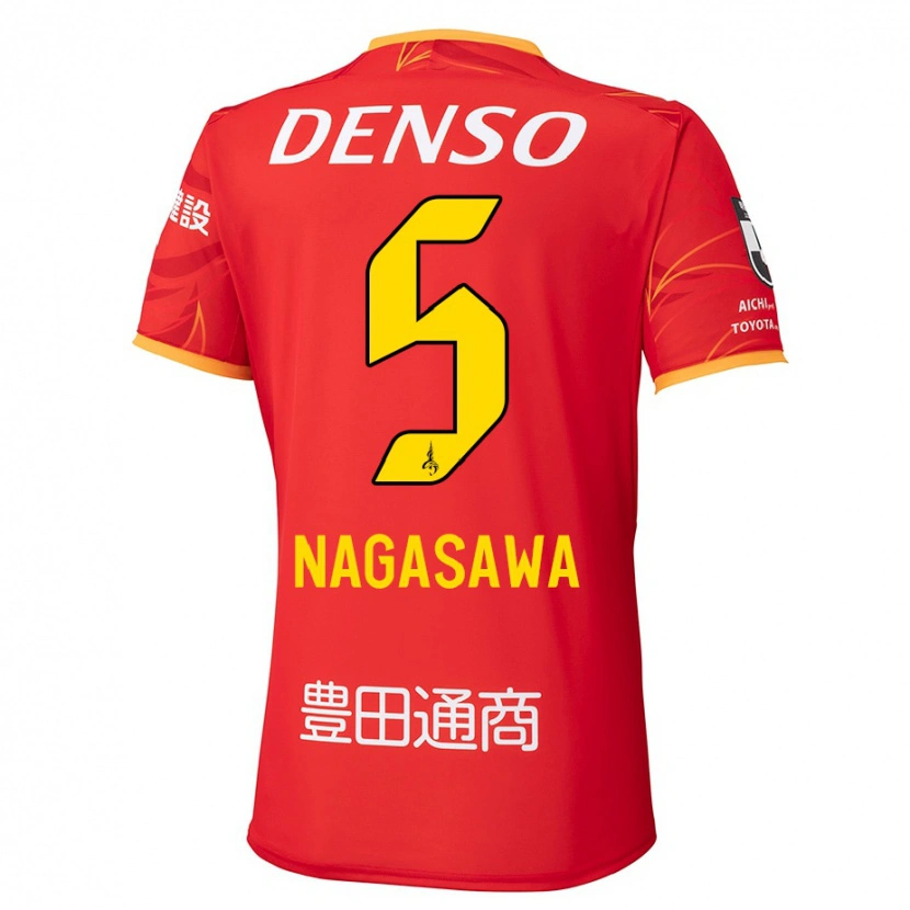 Danxen Criança Camisola Kazuki Nagasawa #5 Vermelho Amarelo Principal 2025/26 Camisa Brasil