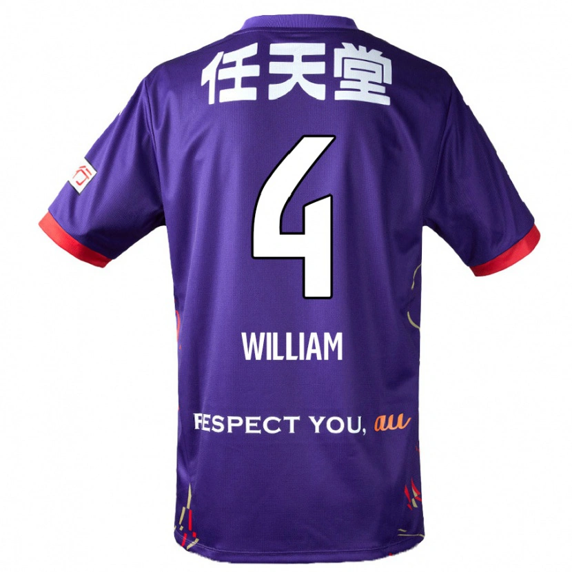 Danxen Criança Camisola Patrick William #4 Roxo Branco Preto Principal 2025/26 Camisa Brasil