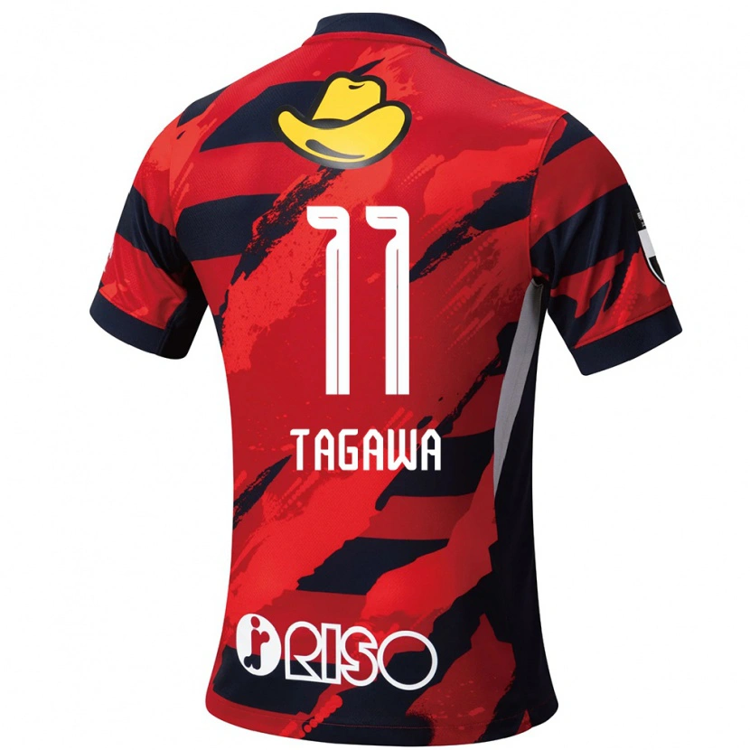 Danxen Criança Camisola Kyosuke Tagawa #11 Vermelho Preto Principal 2025/26 Camisa Brasil