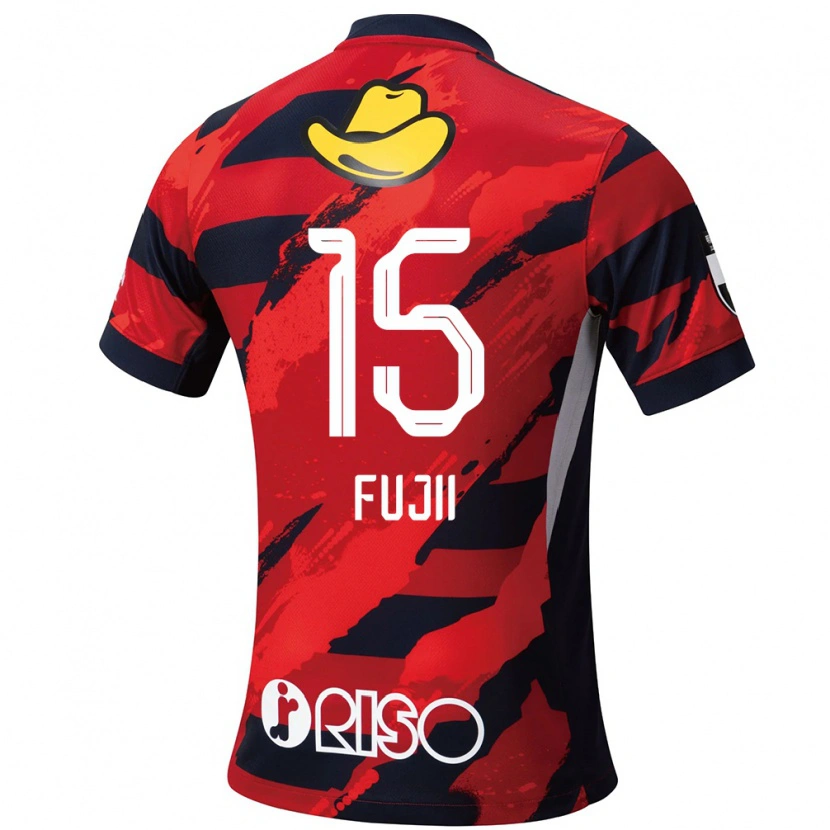 Danxen Criança Camisola Tomoya Fujii #15 Vermelho Preto Principal 2025/26 Camisa Brasil