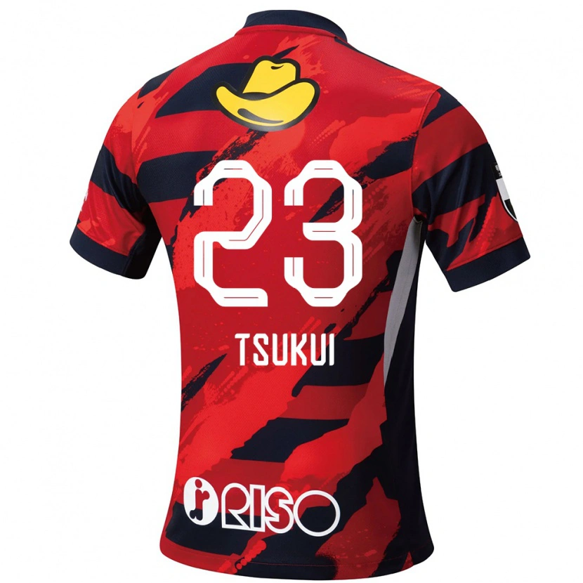 Danxen Criança Camisola Keisuke Tsukui #23 Vermelho Preto Principal 2025/26 Camisa Brasil