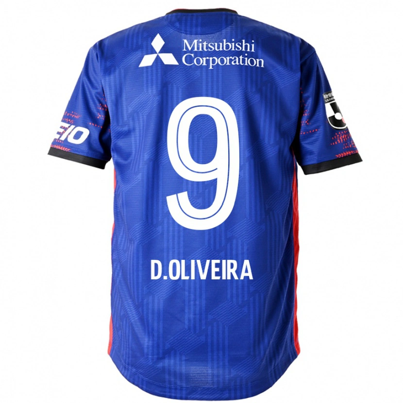 Danxen Criança Camisola Diego Oliveira #9 Azul Royal Branco Principal 2025/26 Camisa Brasil