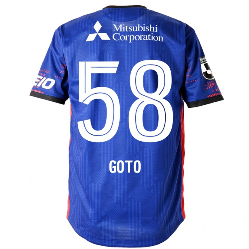 Danxen Criança Camisola Wataru Goto #58 Azul Royal Branco Principal 2025/26 Camisa Brasil