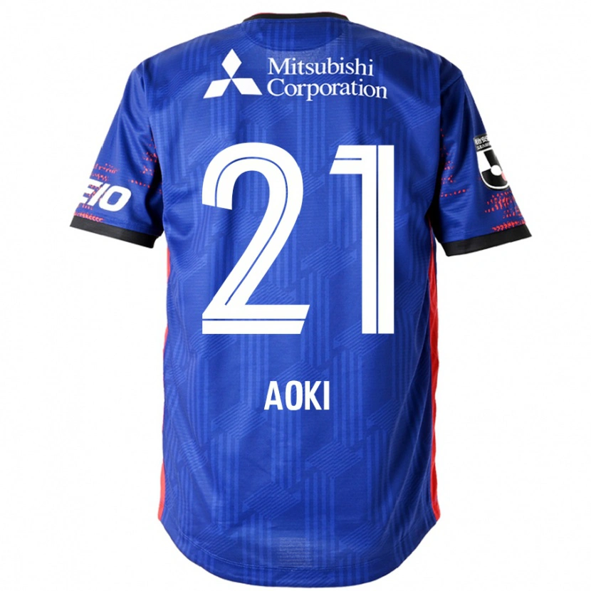 Danxen Criança Camisola Takuya Aoki #21 Azul Royal Branco Principal 2025/26 Camisa Brasil