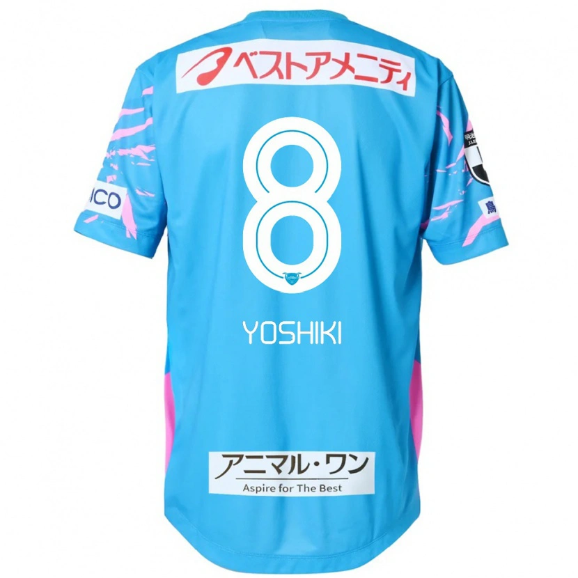 Danxen Criança Camisola Yoshiki Narahara #8 Azul Rosa Principal 2025/26 Camisa Brasil