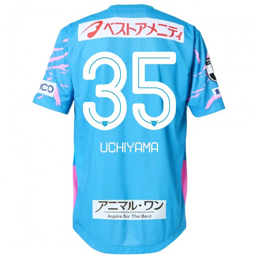 Danxen Criança Camisola Kei Uchiyama #35 Azul Rosa Principal 2025/26 Camisa Brasil