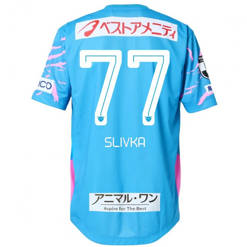 Danxen Criança Camisola Vykintas Slivka #77 Azul Rosa Principal 2025/26 Camisa Brasil