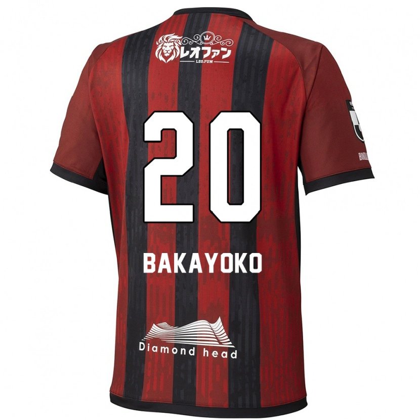 Danxen Criança Camisola Amadou Bakayoko #20 Vermelho Preto Principal 2025/26 Camisa Brasil