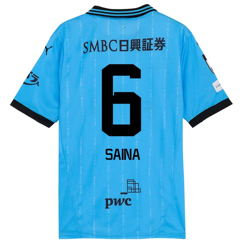 Danxen Criança Camisola Yuta Saina #6 Azul Celeste Preto Principal 2025/26 Camisa Brasil