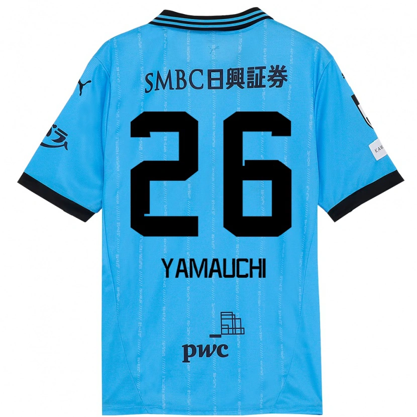 Danxen Criança Camisola Hinata Yamauchi #26 Azul Celeste Preto Principal 2025/26 Camisa Brasil