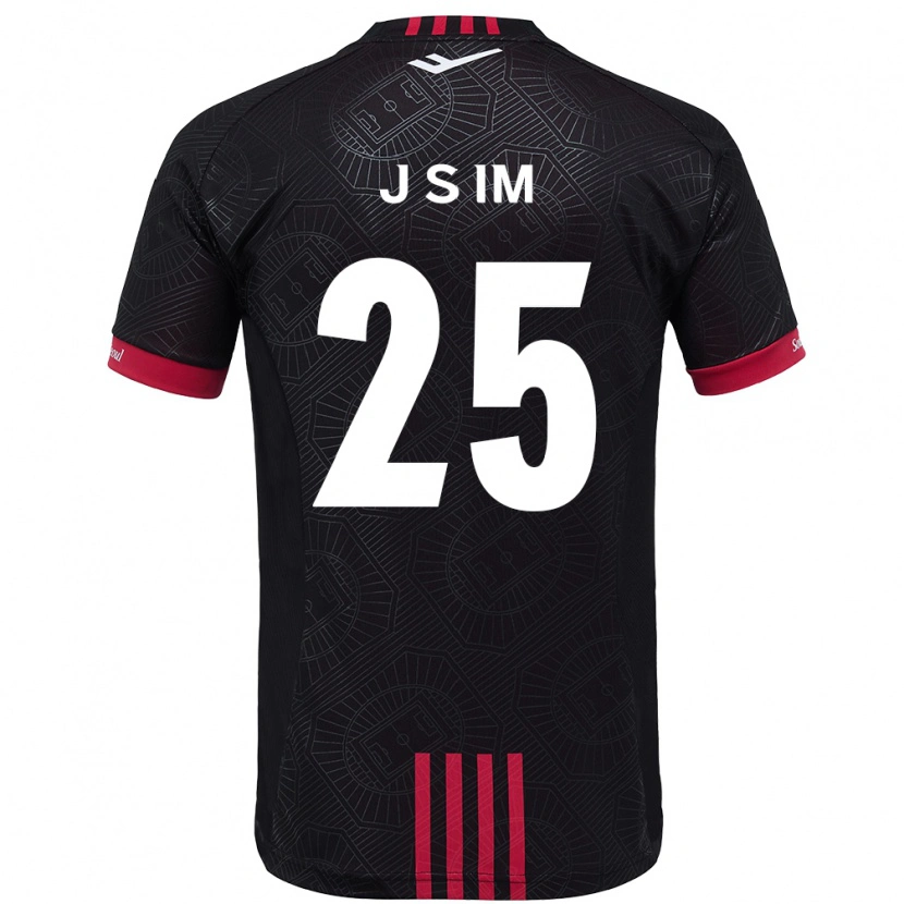 Danxen Criança Camisola Joon-Seob Im #25 Preto Vermelho Principal 2025/26 Camisa Brasil