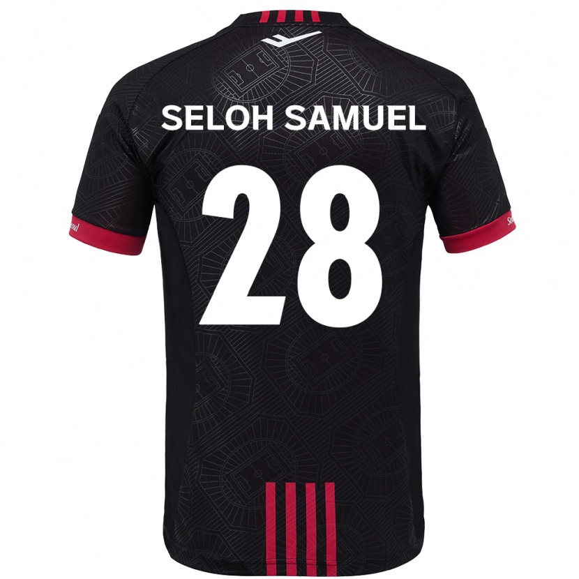 Danxen Criança Camisola Gbato Seloh Samuel #28 Preto Vermelho Principal 2025/26 Camisa Brasil
