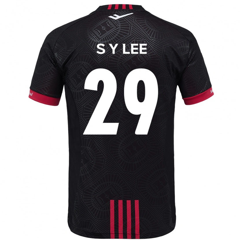 Danxen Criança Camisola Seong-Yun Lee #29 Preto Vermelho Principal 2025/26 Camisa Brasil