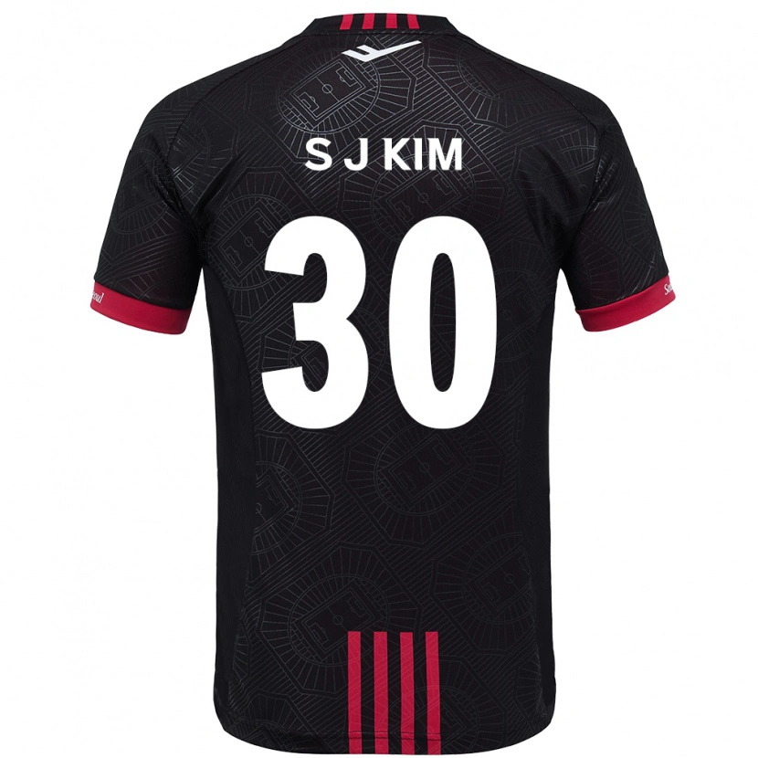 Danxen Criança Camisola Ju-Sung Kim #30 Preto Vermelho Principal 2025/26 Camisa Brasil
