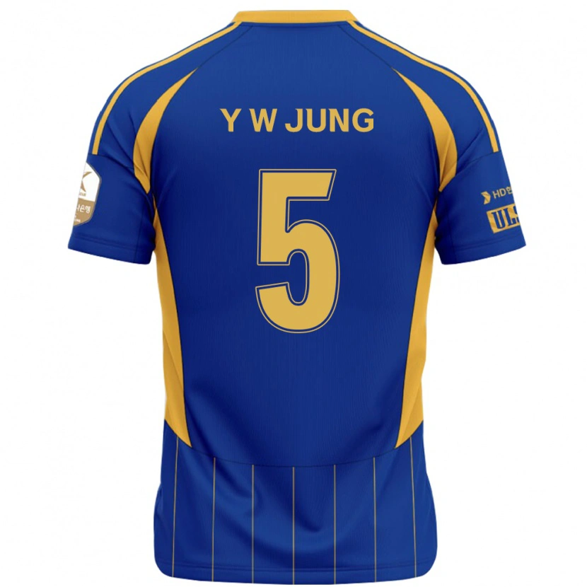 Danxen Criança Camisola Woo-Young Jung #5 Azul Royal Amarelo Principal 2025/26 Camisa Brasil