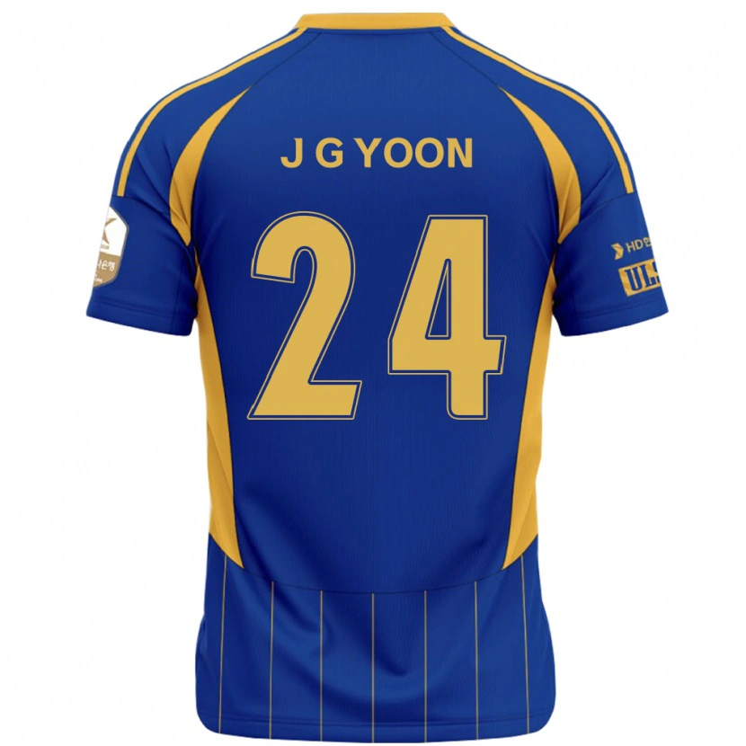 Danxen Criança Camisola Jong-Gyu Yoon #24 Azul Royal Amarelo Principal 2025/26 Camisa Brasil