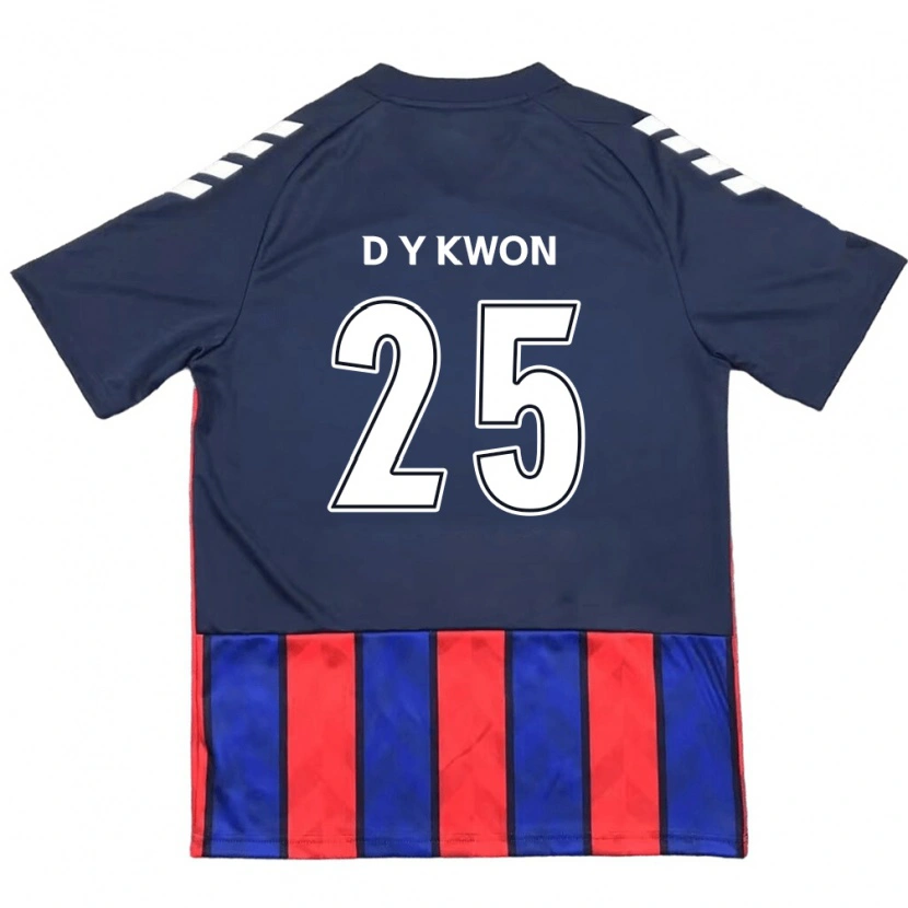 Danxen Criança Camisola Do-Yeong Kwon #25 Azul Royal Vermelho Principal 2025/26 Camisa Brasil