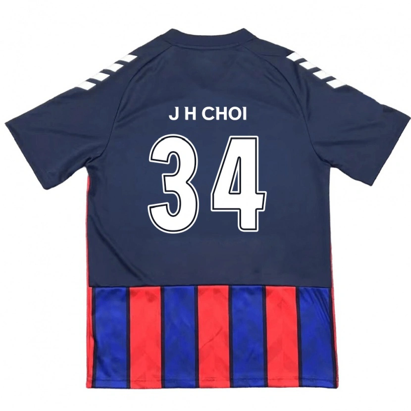 Danxen Criança Camisola Jin-Hyeok Choi #34 Azul Royal Vermelho Principal 2025/26 Camisa Brasil