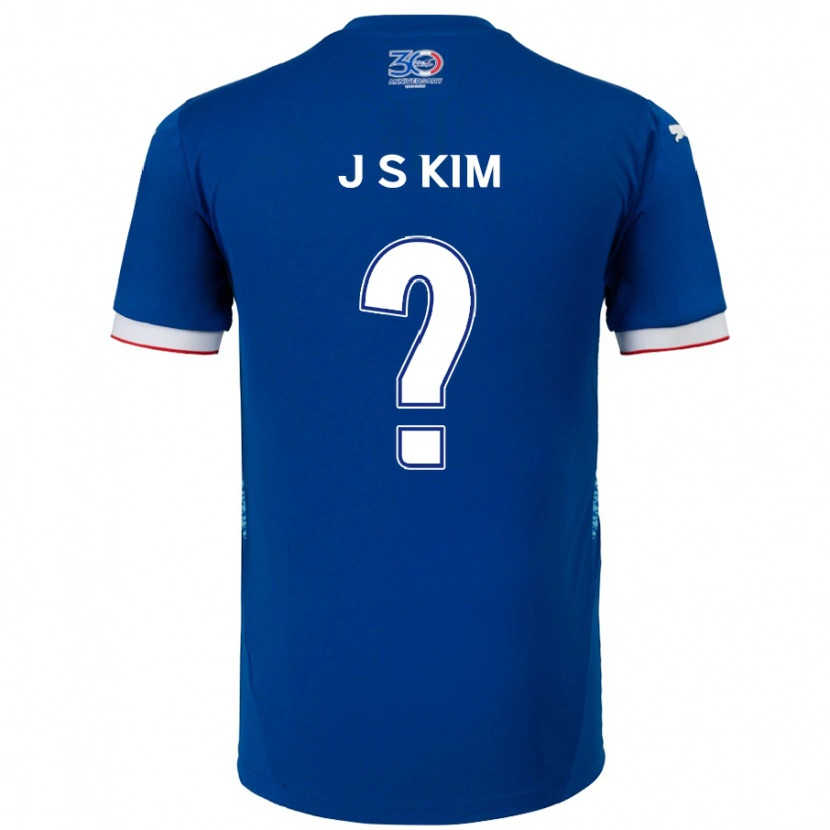Danxen Criança Camisola Seong-Ju Kim #0 Azul Royal Branco Principal 2025/26 Camisa Brasil