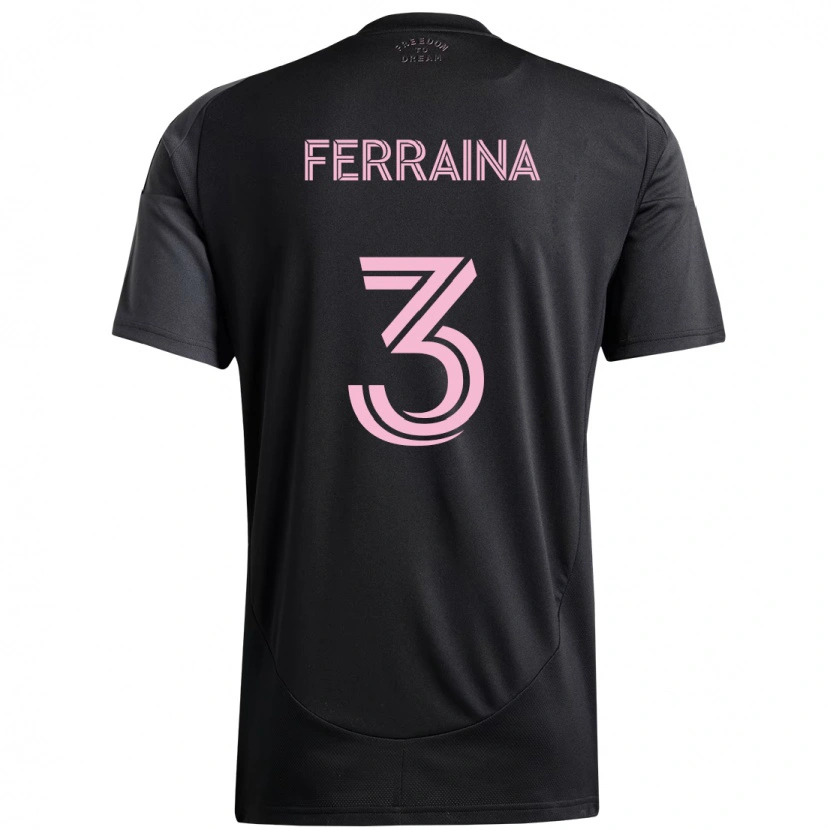 Danxen Criança Camisola Giovanni Ferraina #3 Preto Rosa Alternativa 2025/26 Camisa Brasil