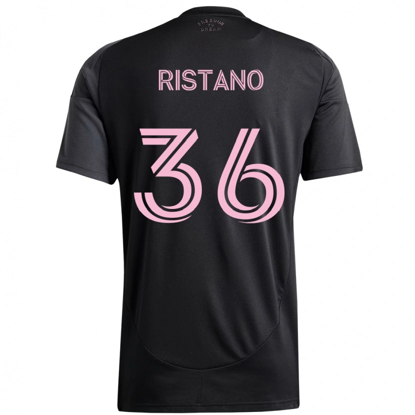 Danxen Criança Camisola Alejo Ristano #36 Preto Rosa Alternativa 2025/26 Camisa Brasil