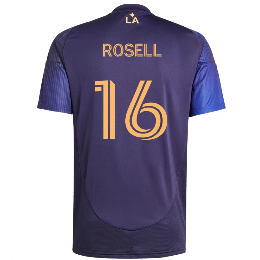 Danxen Criança Camisola Uri Rosell #16 Roxo Azul Alternativa 2025/26 Camisa Brasil