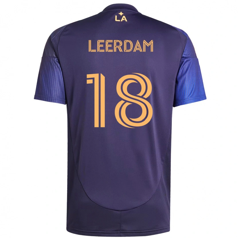 Danxen Criança Camisola Kelvin Leerdam #18 Roxo Azul Alternativa 2025/26 Camisa Brasil