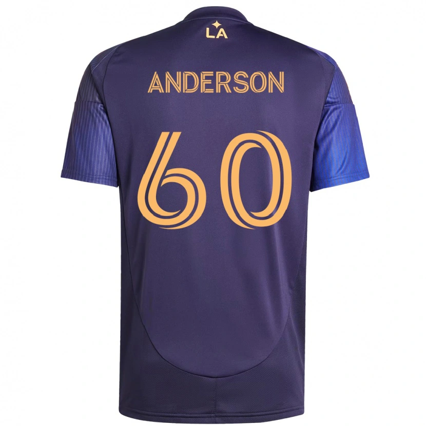 Danxen Criança Camisola Nolan Anderson #60 Roxo Azul Alternativa 2025/26 Camisa Brasil