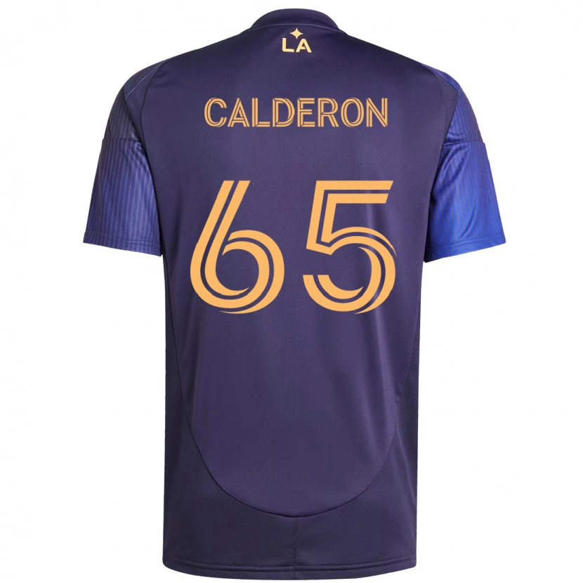 Danxen Criança Camisola Juan Calderón #65 Roxo Azul Alternativa 2025/26 Camisa Brasil