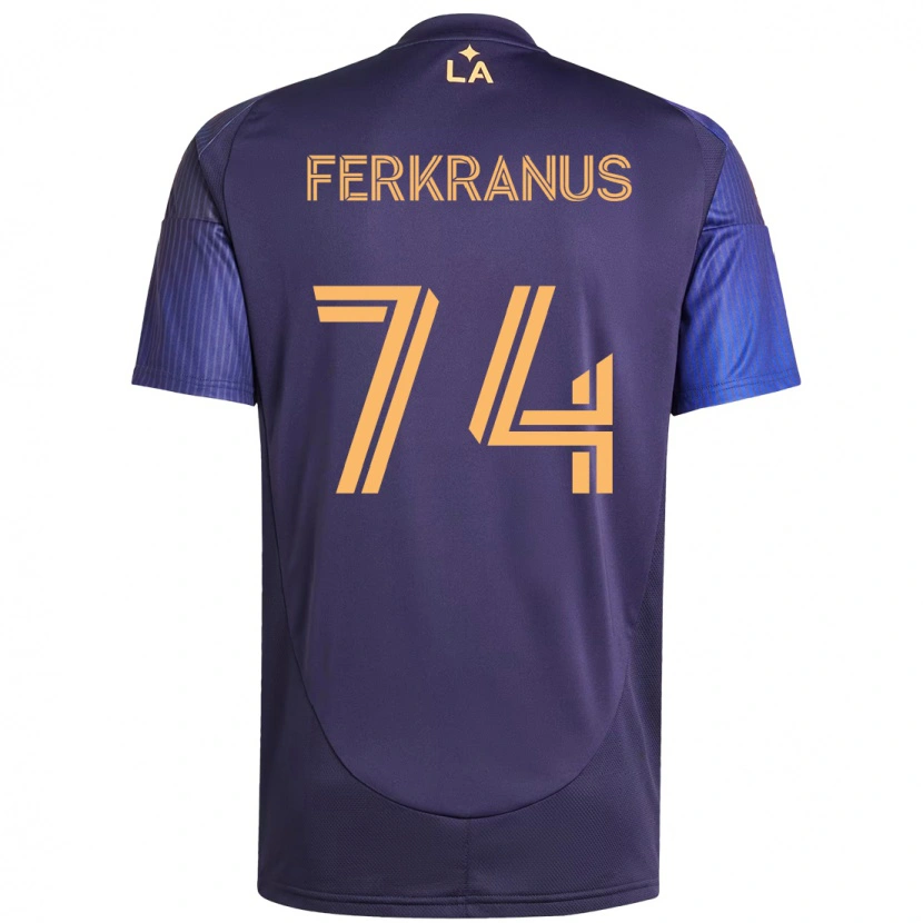 Danxen Criança Camisola Marcus Ferkranus #74 Roxo Azul Alternativa 2025/26 Camisa Brasil