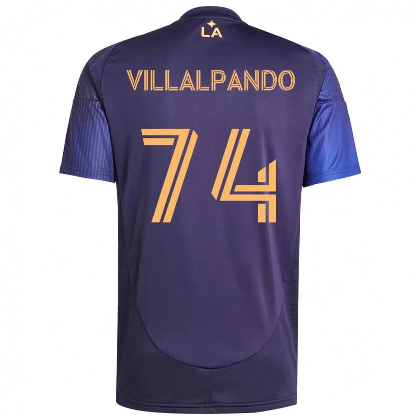 Danxen Criança Camisola Sergio Villalpando #74 Roxo Azul Alternativa 2025/26 Camisa Brasil
