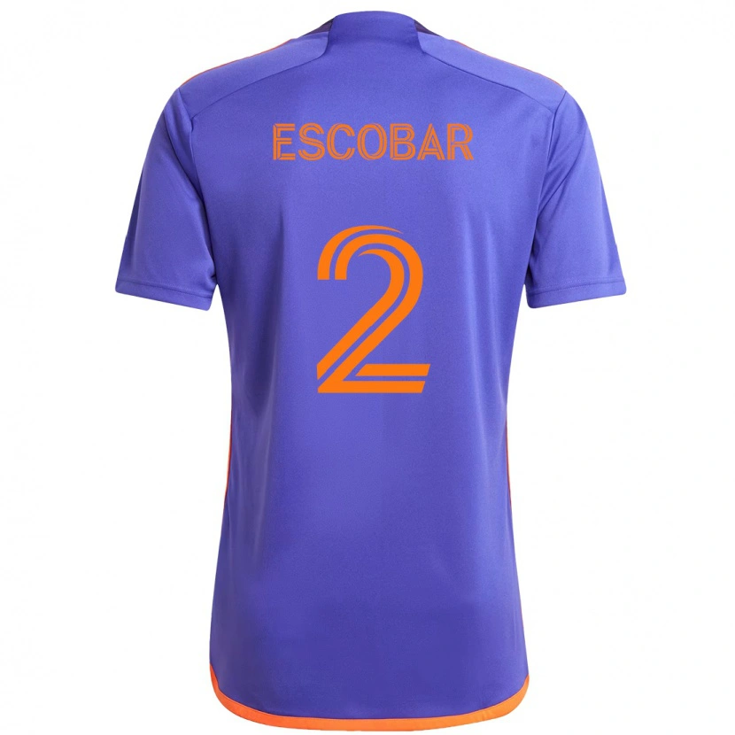 Danxen Criança Camisola Franco Escobar #2 Roxo Laranja Alternativa 2025/26 Camisa Brasil