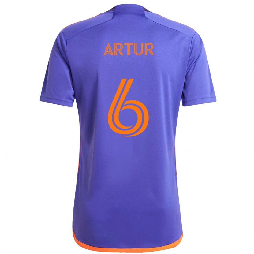 Danxen Criança Camisola Artur #6 Roxo Laranja Alternativa 2025/26 Camisa Brasil